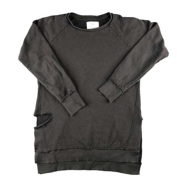 Sol Angeles Anthropology Distressed Crew Neck Pull On Sweatshirt - Picture 1 of 10